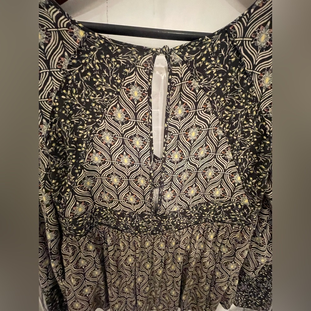 Free People Long Sleeve Blouse Boho Size S - Picture 4 of 6